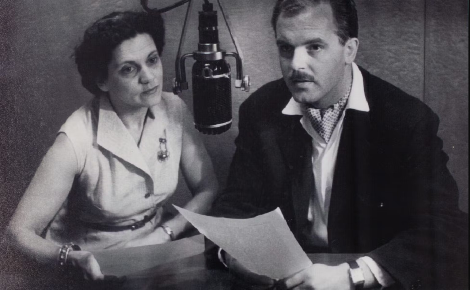 Een radio-opname voor Wilde Ganzen in 1962 met Cock de Vries en Emmy Lopez-Diaz.